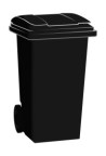 Black Wheelie Bin